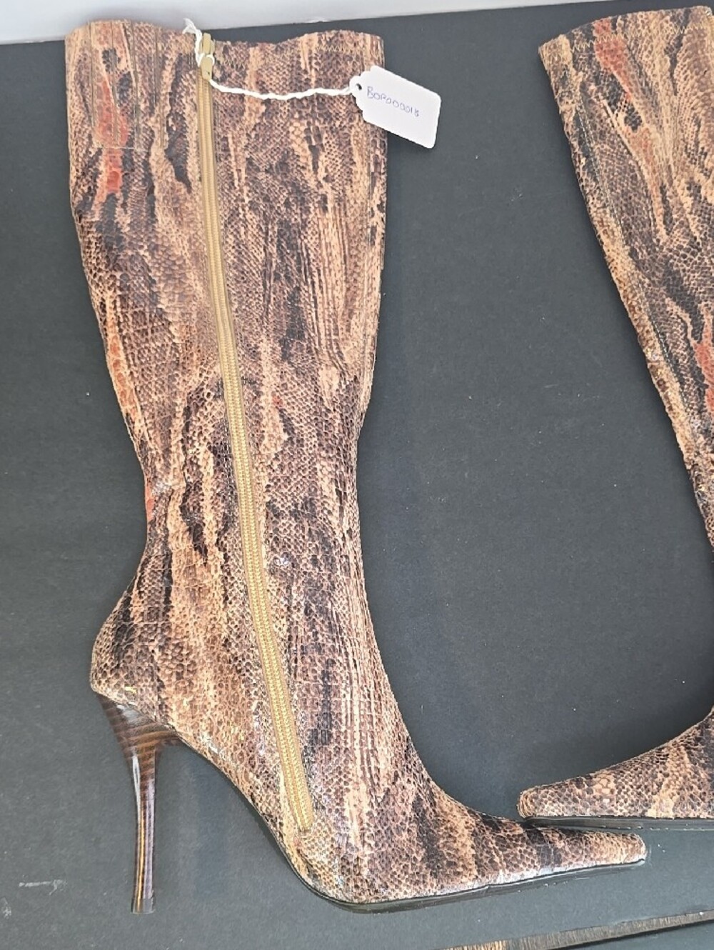 Vintage Luichiny Snakeskin Knee-High Boots - Picture 5 of 16